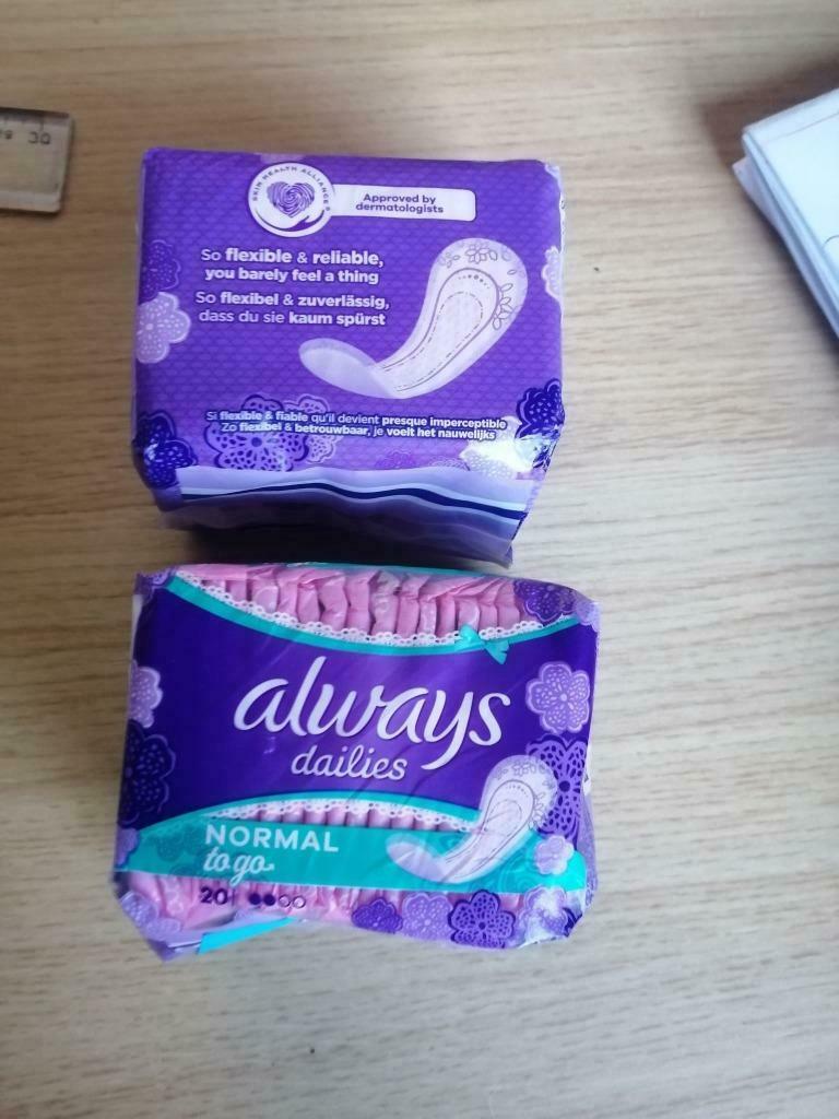 2X MAANDVERBAND ALWAYS DAILIES NORMAAL   – NIEUW, Ophalen of Verzenden, Nieuw, Overige typen