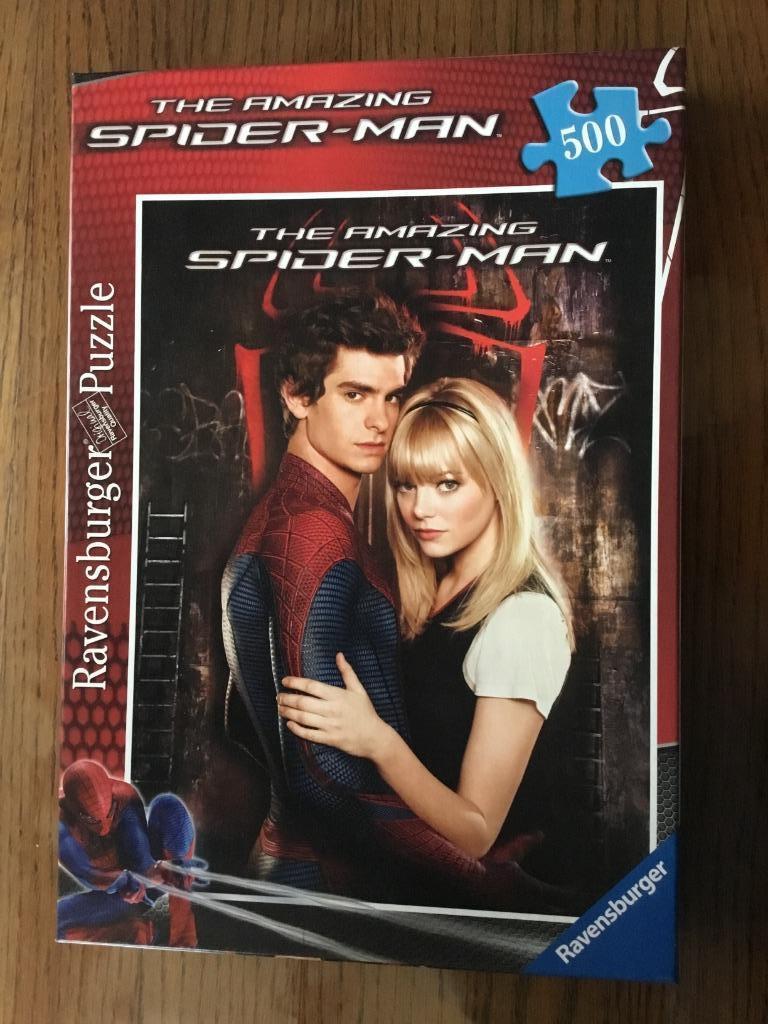 Puzzel Ravensburger 500 stukjes The amazing spiderman, Ophalen of Verzenden, 500 t/m 1500 stukjes, Gebruikt, Legpuzzel