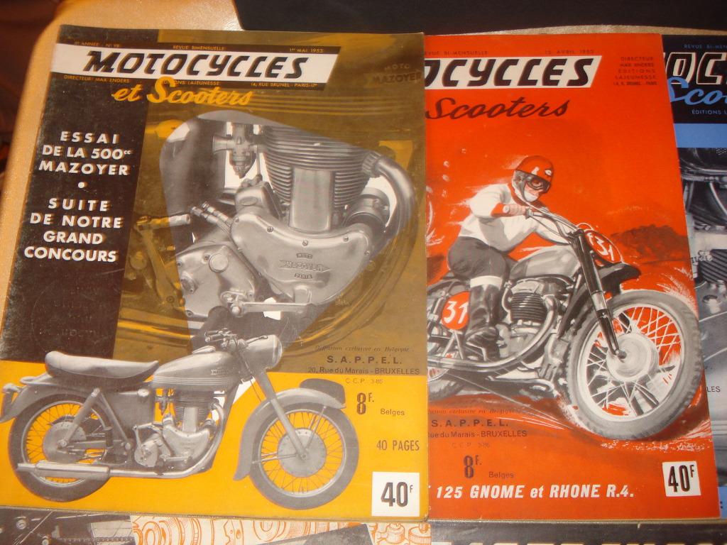 MOTOCYCLES Lot de 9 Anciennes Revues 1953, Livres, Enlèvement ou Envoi, Utilisé, Général
