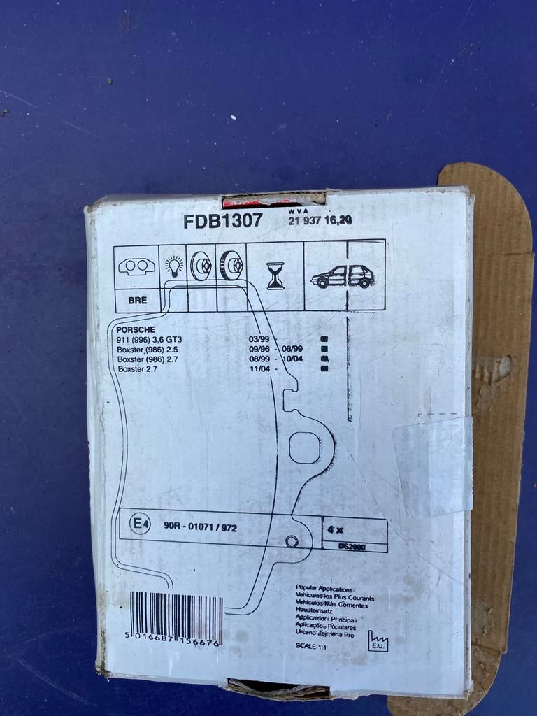 FERODO Remblokken voor PORSCHE BOXSTER, 911, CAYMAN, Enlèvement, Neuf, Porsche