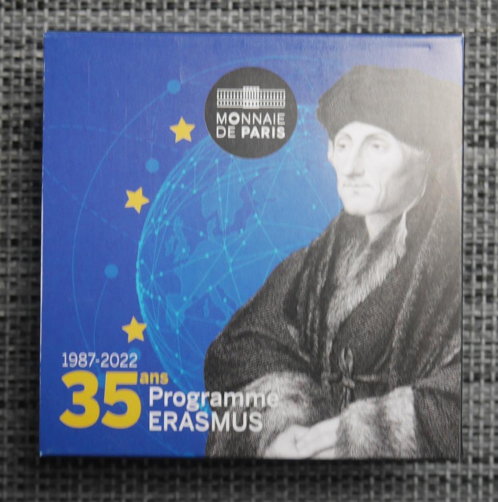 2 euro Frankrijk 2022 Proef Erasmus, Ophalen of Verzenden, Frankrijk, 2 euro, Setje