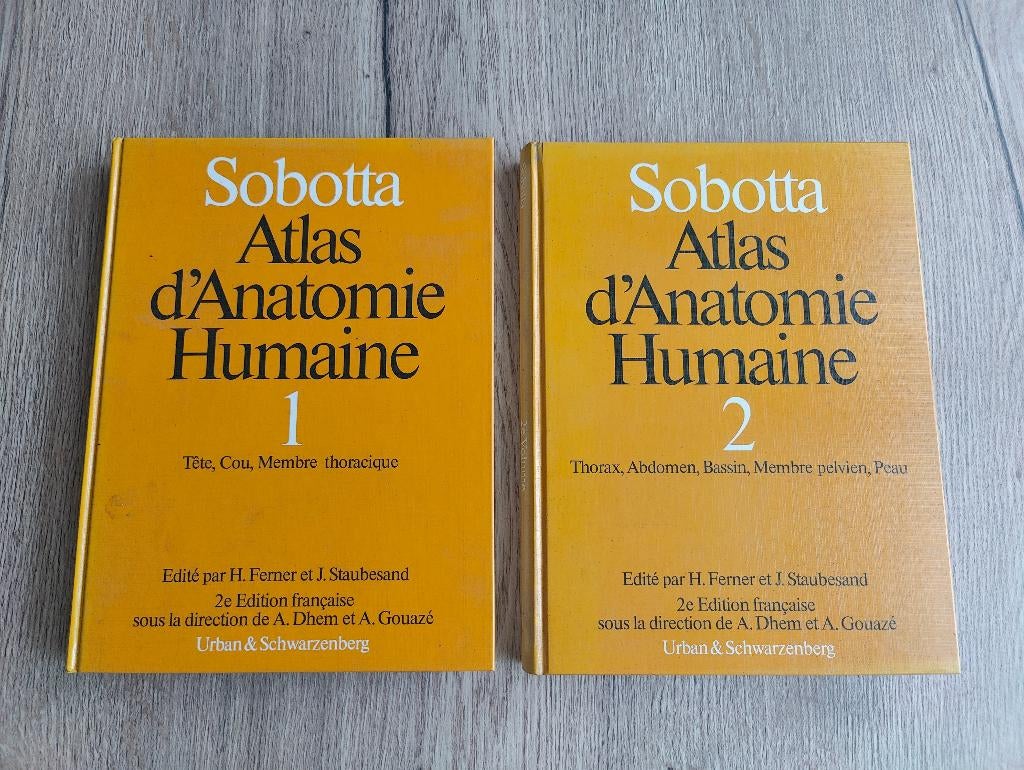 Sobotta - Atlas d'anatomie humaine 1 et 2, Boeken, Studieboeken en Cursussen, Ophalen of Verzenden, Gelezen