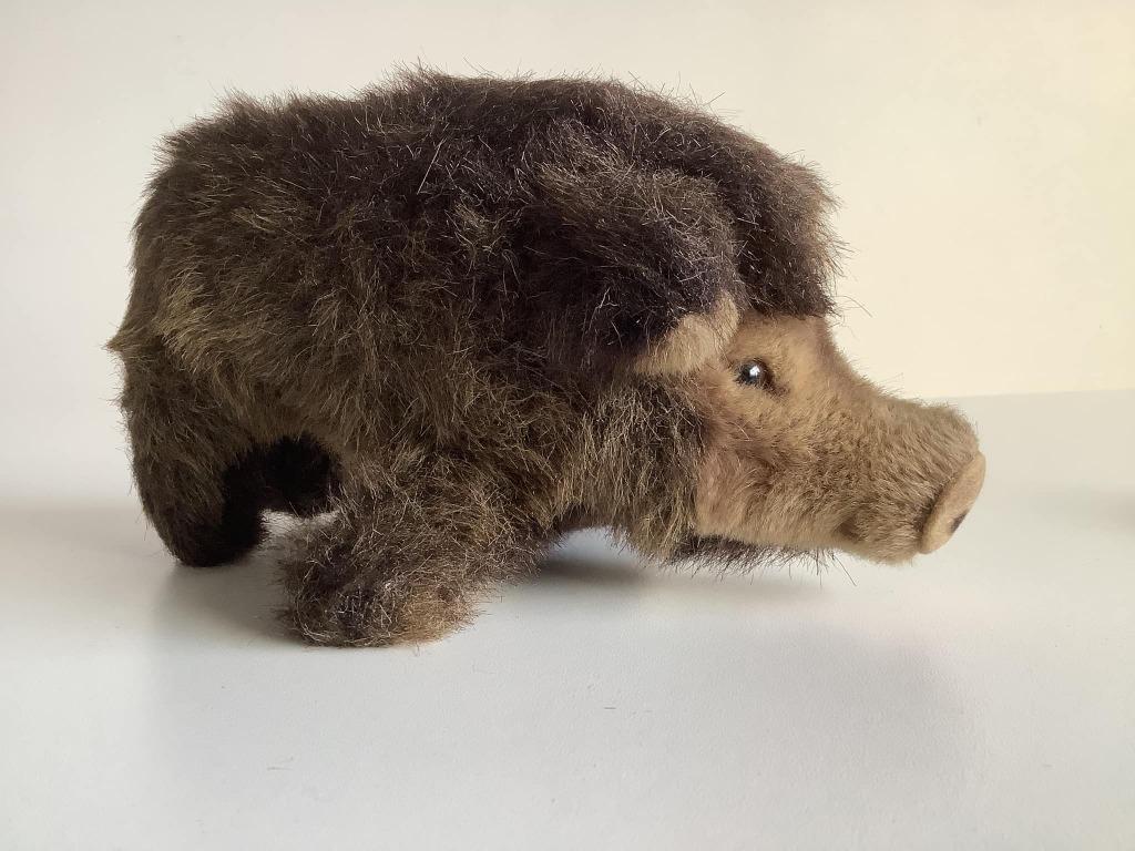 Sanglier Steiff vintage « Wutzi » avec bouton et étiquette, Enlèvement ou Envoi, Comme neuf, Ours en tissus, Steiff