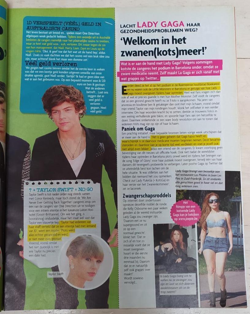 tijdschriftartikels Lady Gaga (uit Joepie), Ophalen of Verzenden