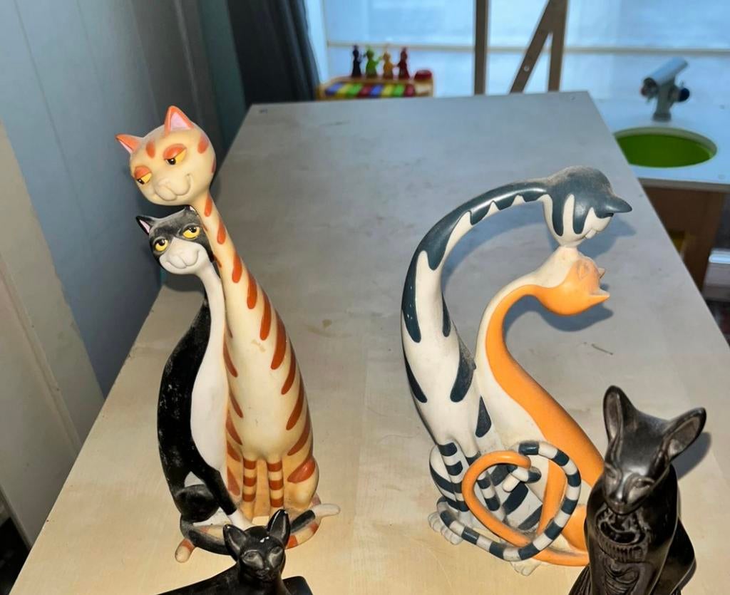 Poezenbeeldjes, Dieren en Toebehoren, Ophalen of Verzenden, Zo goed als nieuw