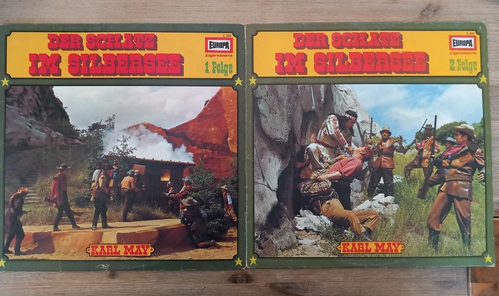 2 vinyles Karl May Radio Play Der Schatz im Silbersee Cowboy, Envoi, Fable ou Conte (de fées)