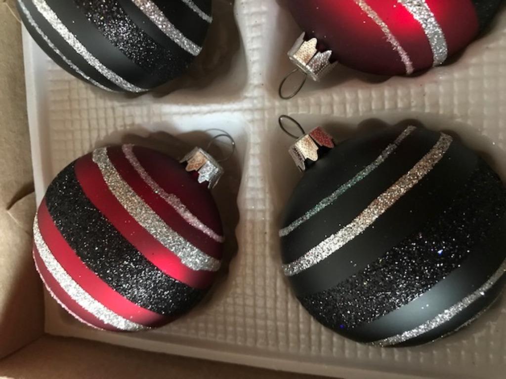 handgeschilderde  glazen kerstballen, Ophalen, Zo goed als nieuw