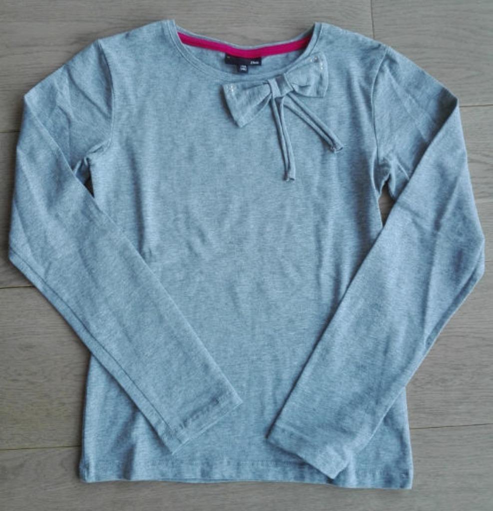 Lichtgrijze T-shirt meisje lange mouwen JBC - maat 134/140, Kinderen en Baby's, Kinderkleding | Maat 134, Meisje, JBC, Ophalen of Verzenden