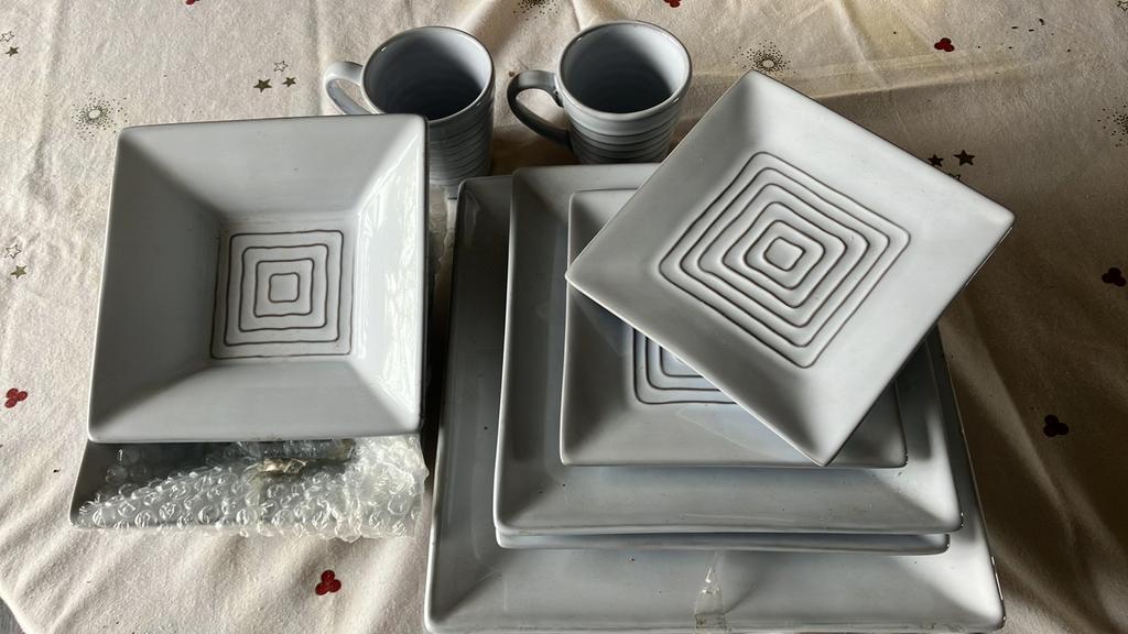 Ontbijtset 2 pers, Ophalen, Nieuw, Aardewerk, Compleet servies