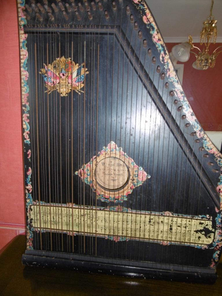 Antieke citer snaarinstrument van George W.van Biene, Muziek en Instrumenten, Snaarinstrumenten | Harpen, Ophalen, Gebruikt