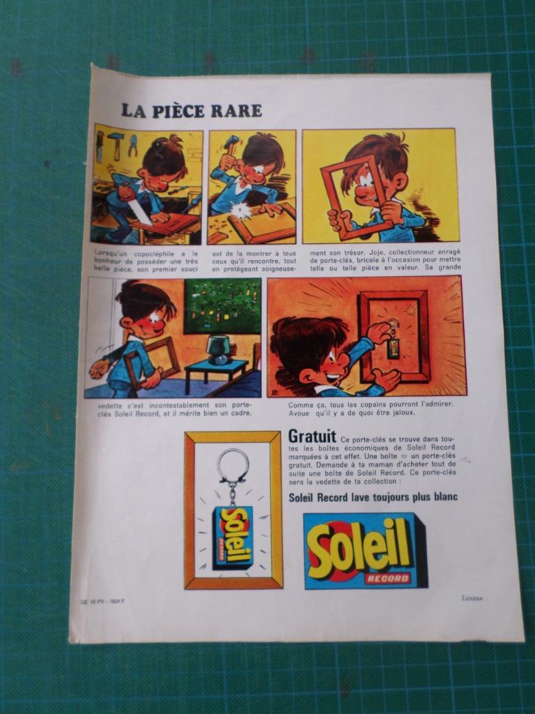 Roba - publicité papier Soleil - 1967, Collections, Enlèvement ou Envoi, Autres personnages, Utilisé, Autres types