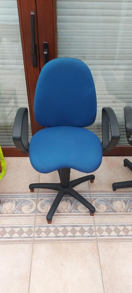 Bureaustoel blauw, Ophalen, Zo goed als nieuw, Blauw, Bureaustoel