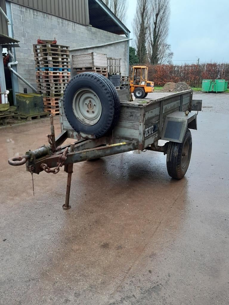 aanhangwagen/kar bakafmetingen 210x125x45, geremd, Zakelijke goederen, Landbouw | Werktuigen, Ophalen of Verzenden