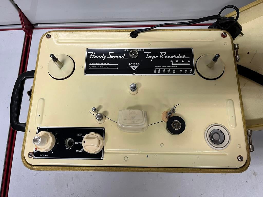 Magnétophone Vintage Amroh Handy Sound - Années 50 - Rare, Enlèvement, Magnétophone