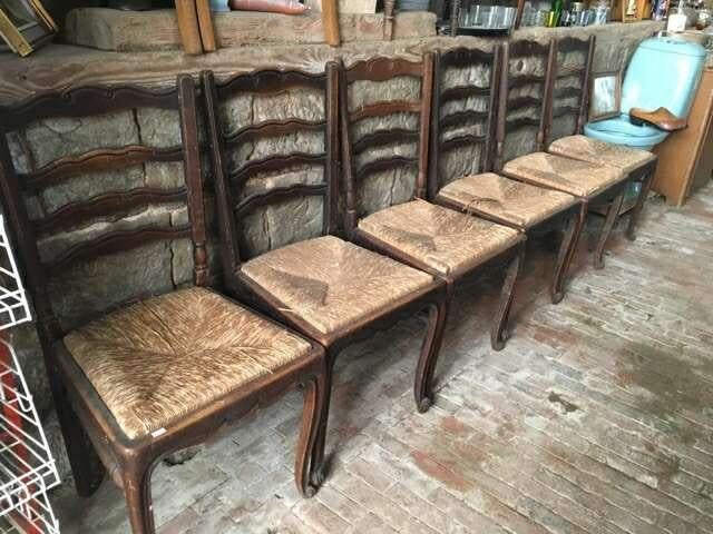 6 chaises, Klassiek, Brun, Enlèvement, Osier ou Rotin