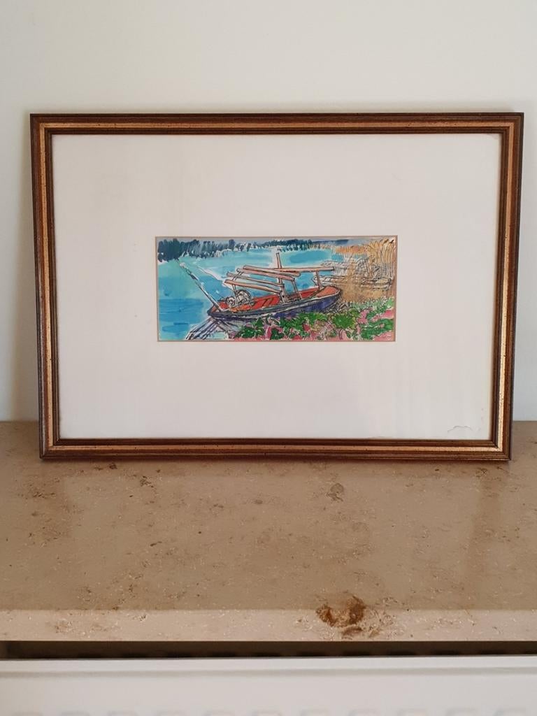 Marcel van den Driessche aquarel, Antiek en Kunst, Kunst | Litho's en Zeefdrukken, Ophalen of Verzenden