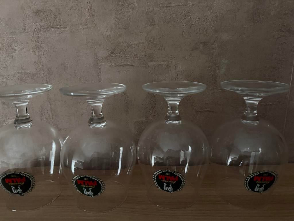 Palm glazen, Verzamelen, Glas en Drinkglazen, Zo goed als nieuw, Ophalen