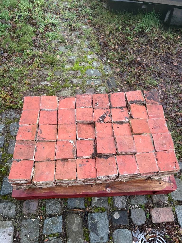 Antieke Terracotta tegels, Doe-het-zelf en Bouw, Ophalen, Zo goed als nieuw