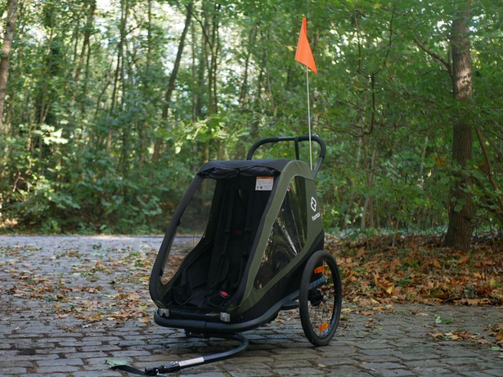 Fietskar 2 kinderen Hamax, Fietsen en Brommers, Ophalen, Opvouwbaar, Zo goed als nieuw, 40 tot 60 kg