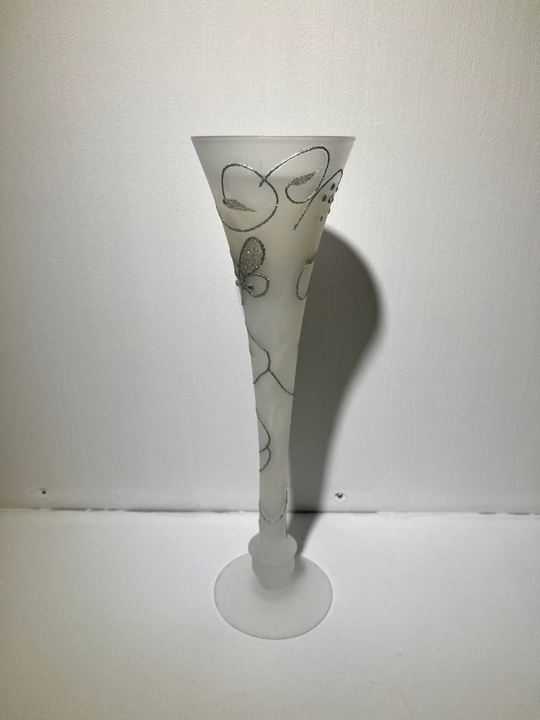 Witte decoratieve kaars, Ophalen of Verzenden, Kaars