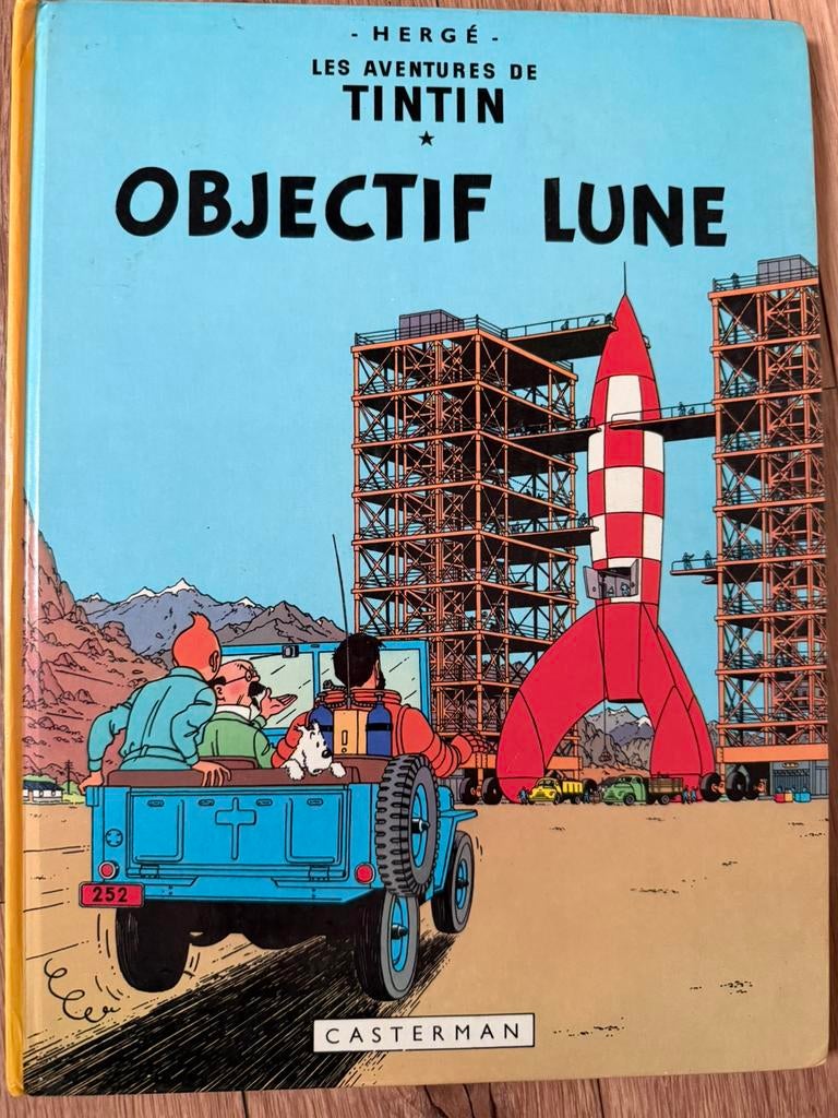 Tintin Objectif Lune 1966, Livres, Enlèvement ou Envoi, Une BD, Utilisé, Hergé