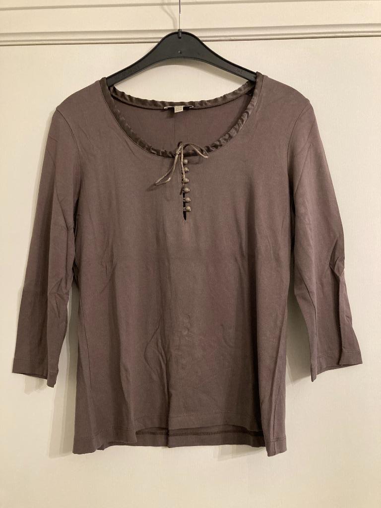T-shirt lange mouwen - Un-Deux-Trois - maat 42/44, Kleding | Dames, Bruin, Maat 42/44 (L), Ophalen of Verzenden, Gedragen