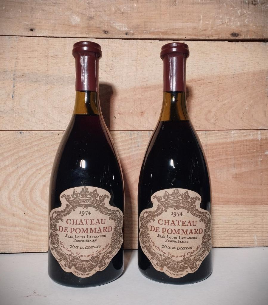 2 X Château de Pommard 1974 Laplanche Gd Vin de Bourgogne, Neuf, Enlèvement ou Envoi, Pleine, Vin rouge
