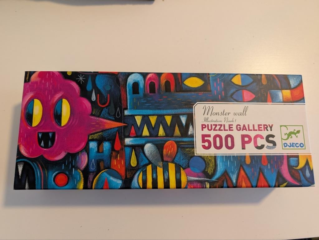 Djeco gallery puzzel - 500 stukjes - Monster wall, Ophalen of Verzenden, Zo goed als nieuw