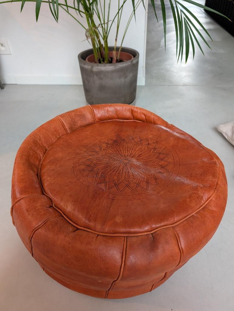 Pouf marocain, Marokkaans, Rond, Enlèvement, Utilisé
