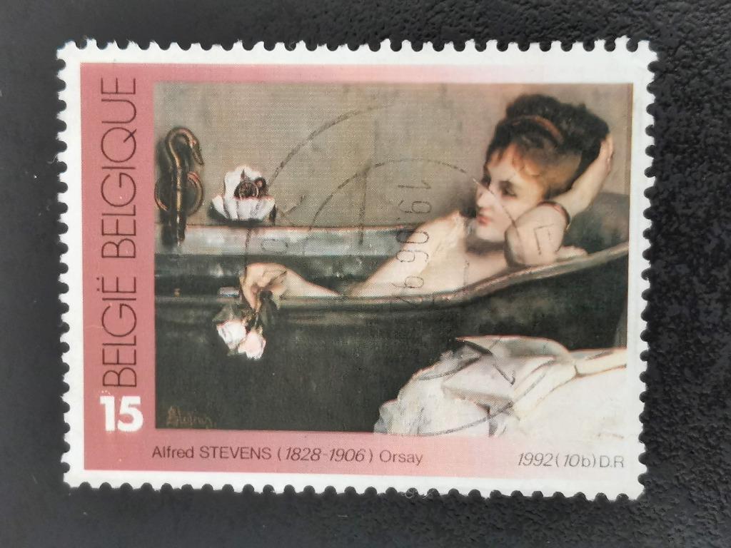 Belgie 1992 - kunst - Alfred Stevens, Ophalen of Verzenden, Gestempeld, Kunst