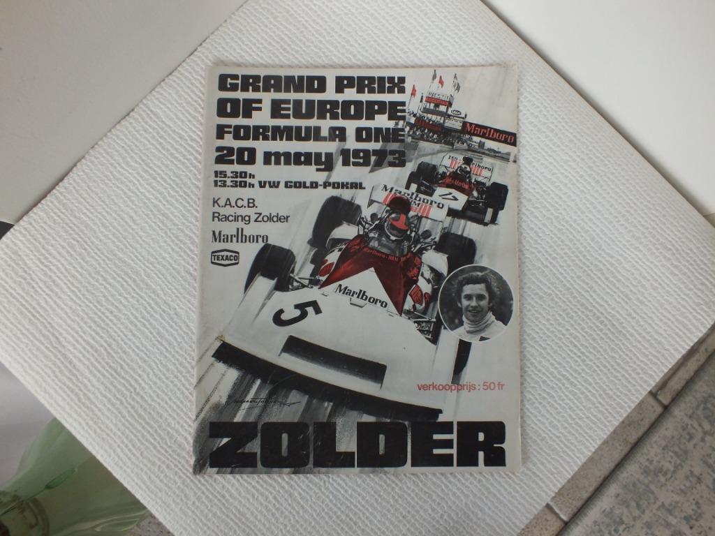 OFFICIEEL PROGRAMMA FORMULE 1 ZOLDER 1973, Ophalen of Verzenden, Gebruikt, Formule 1