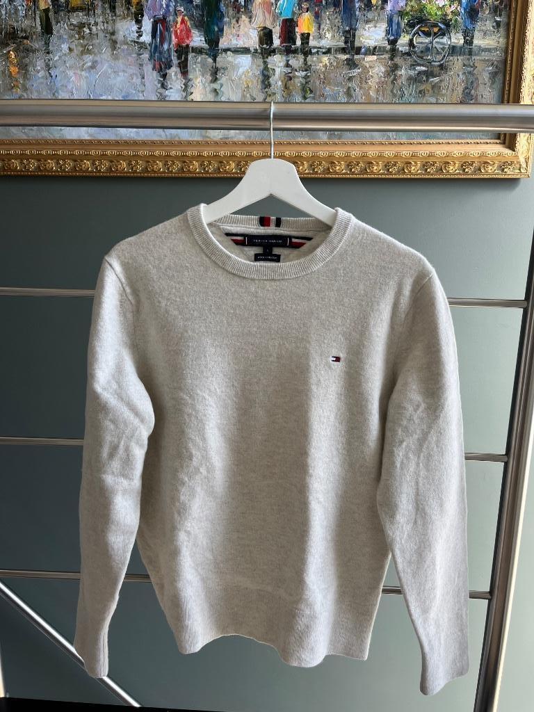 Tommy Hilfiger trui wol - maat L, Maat 52/54 (L), Beige, Ophalen of Verzenden, Tommy hilfiger
