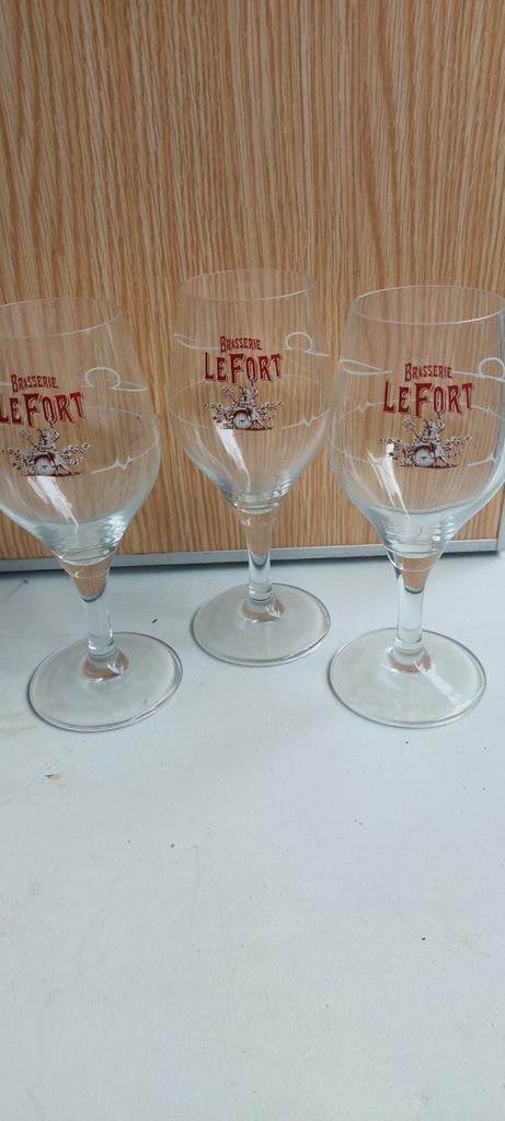 3 le fort brouwerijglazen, Ophalen of Verzenden, Zo goed als nieuw