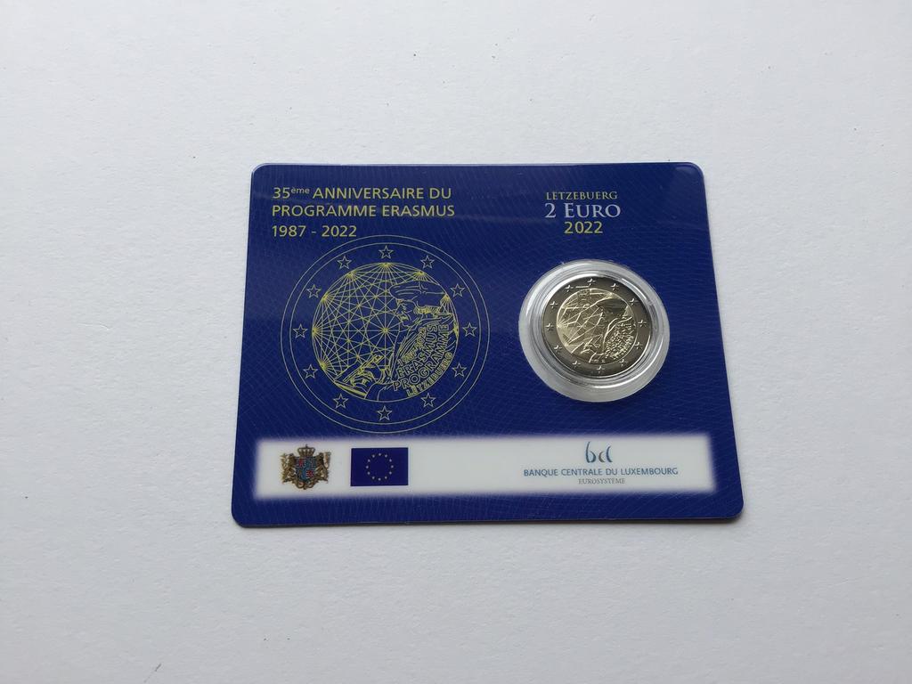 Luxemburg 2 euro Erasmus 2022 Coincard BU, Enlèvement ou Envoi, Luxembourg, 2 euros