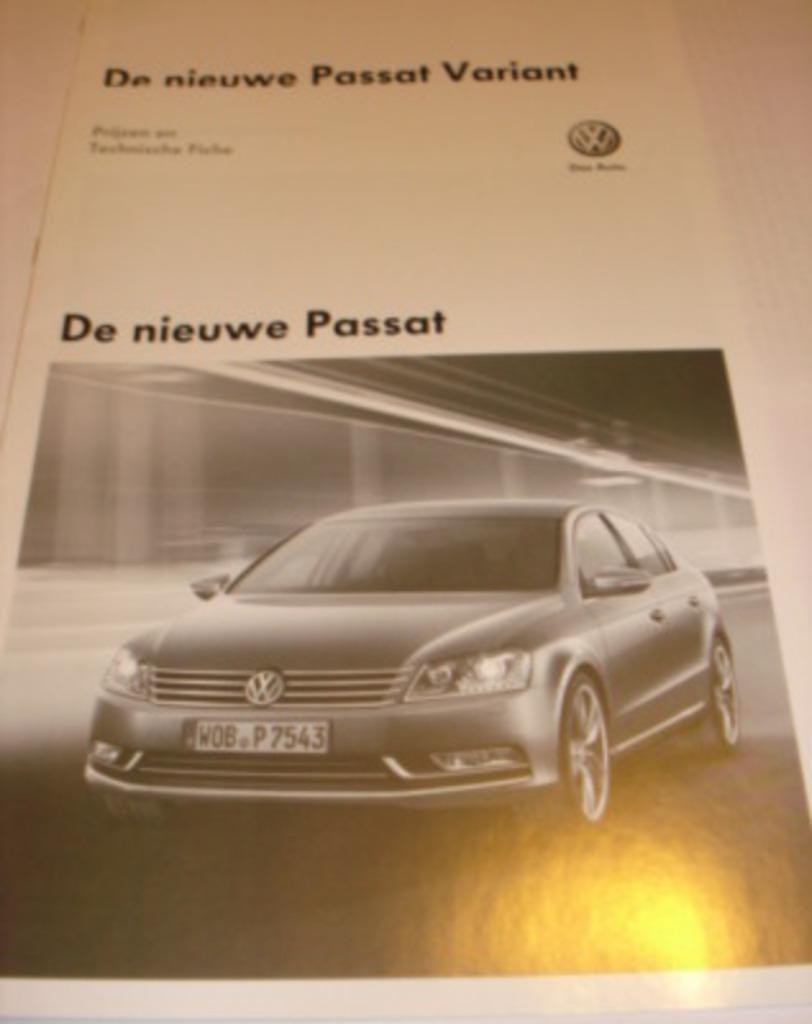 Volkswagen Passat/Variant 2011 Specs Brochure Catalogue Pros, Verzenden, Zo goed als nieuw, Volkswagen