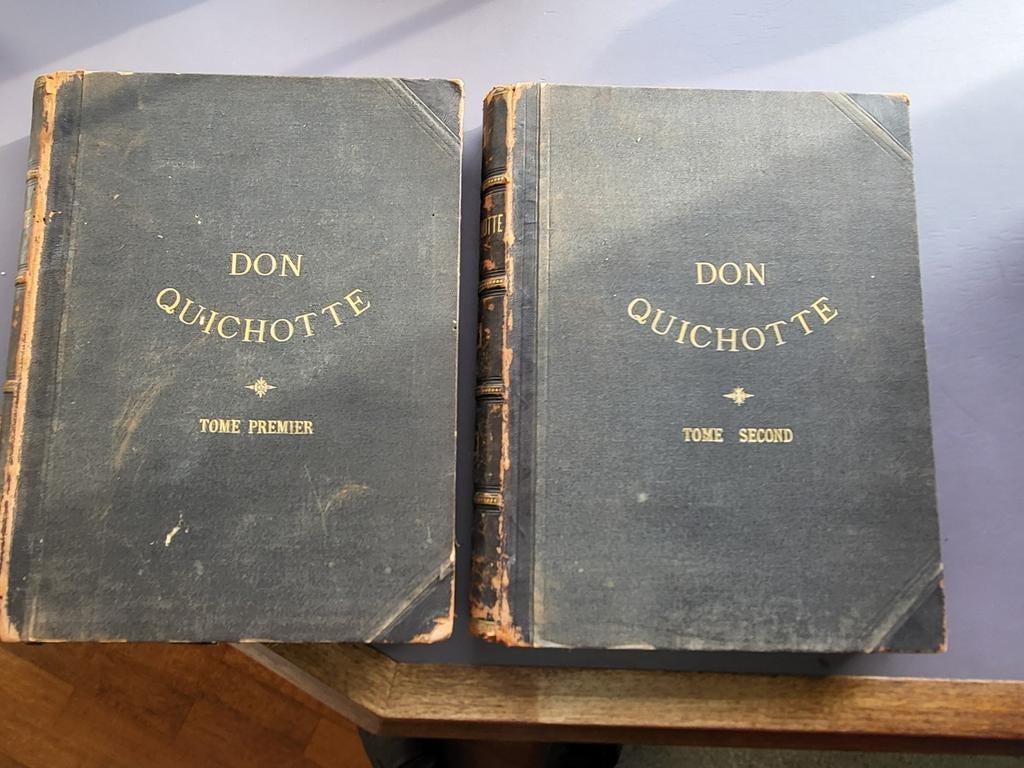 Don Quichotte G. Doré Hachette 1869 2 volumes, Antiek en Kunst, Ophalen of Verzenden