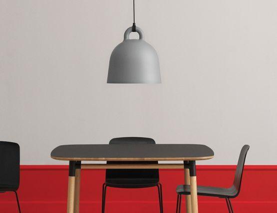 2 x Normann Copenhagen Bell Lamp - design, medium, grijs, Ophalen, Zo goed als nieuw, Kunststof, Minder dan 50 cm