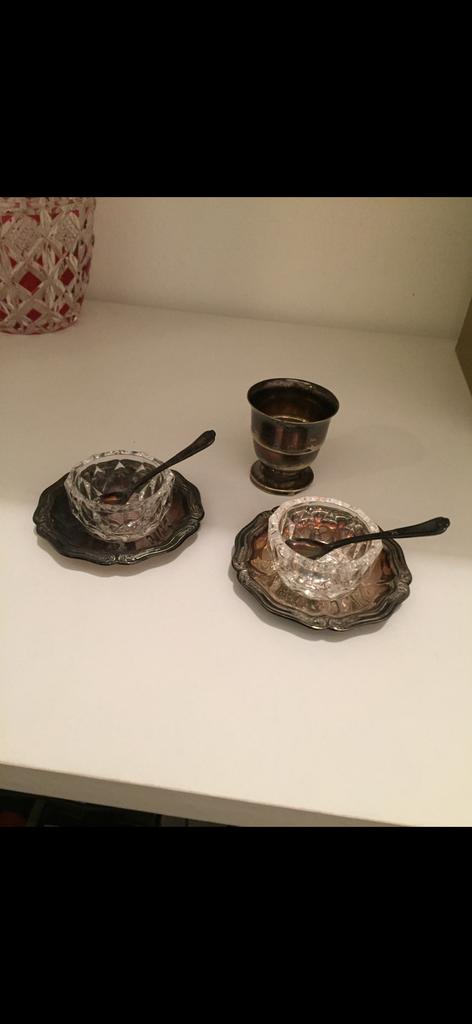 pots salière et poivrier et coquetier VAL SAINT LAMBERT, Enlèvement ou Envoi