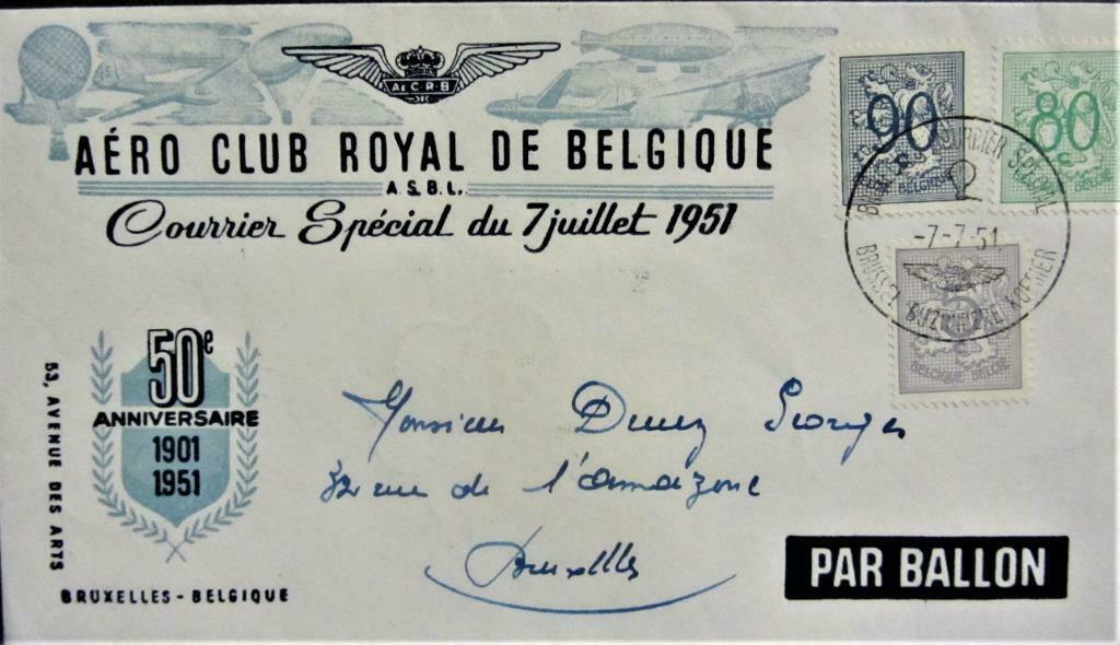 FDC- BELGIË- AERO CLUB DE BELGIQUE (ERG ZELDZAME COVER), Timbres & Monnaies, Enlèvement ou Envoi, Affranchi, Avions