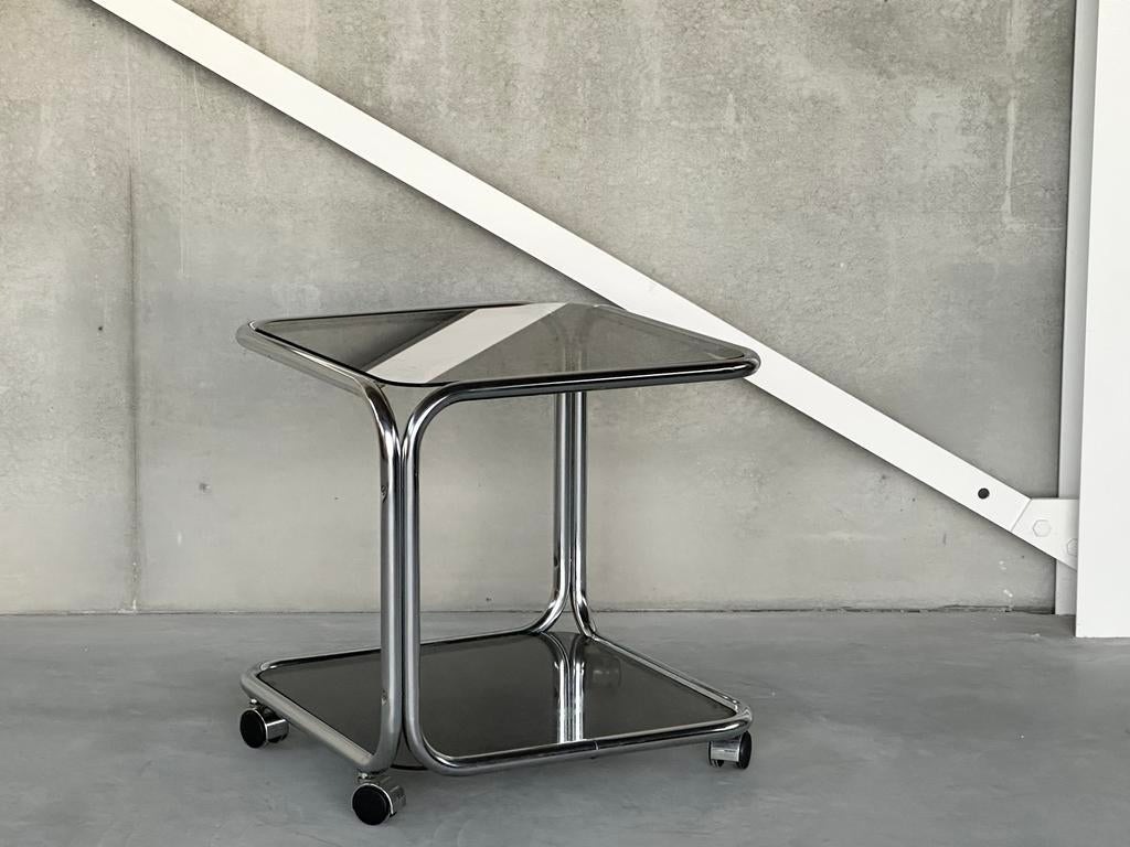Vintage buisframe sidetable, 1980’s, Antiquités & Art, Antiquités | Meubles | Tables, Enlèvement