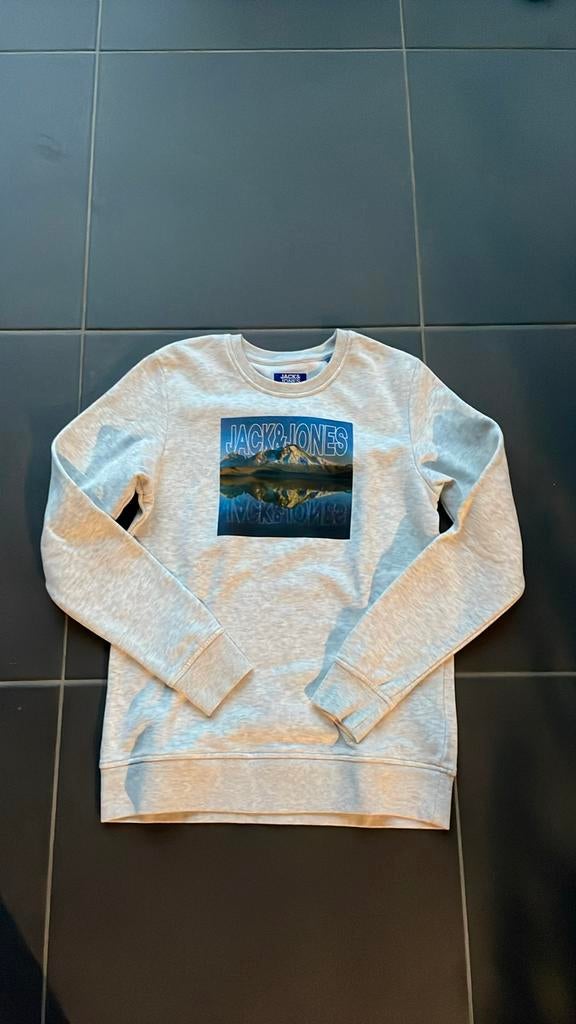 Grijze trui van Jack and Jones maat 164, Enfants & Bébés, Vêtements enfant | Taille 164, Garçon, Enlèvement ou Envoi, Pull ou Veste