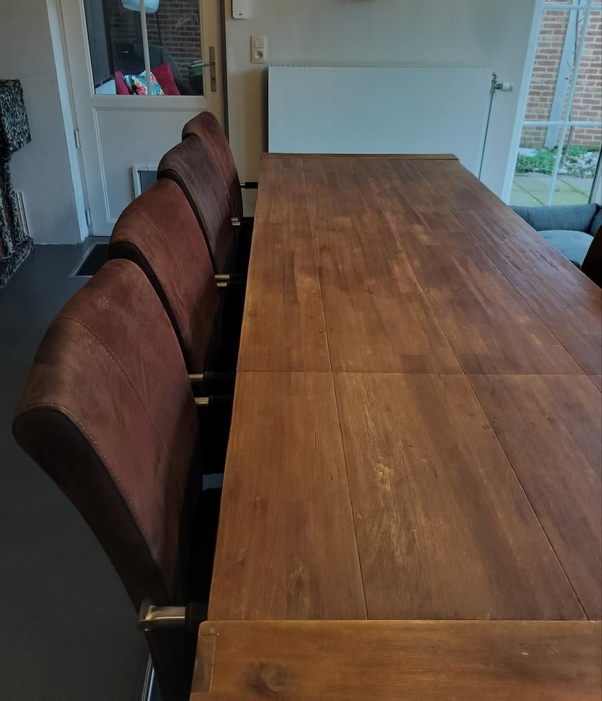 Eettafel 180/240, Ophalen, Teakhout