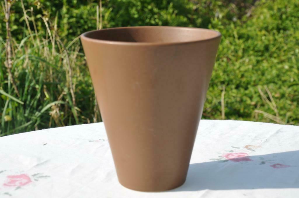 §  cache pot brun, Enlèvement ou Envoi, Moins de 25 cm, Rond, Utilisé