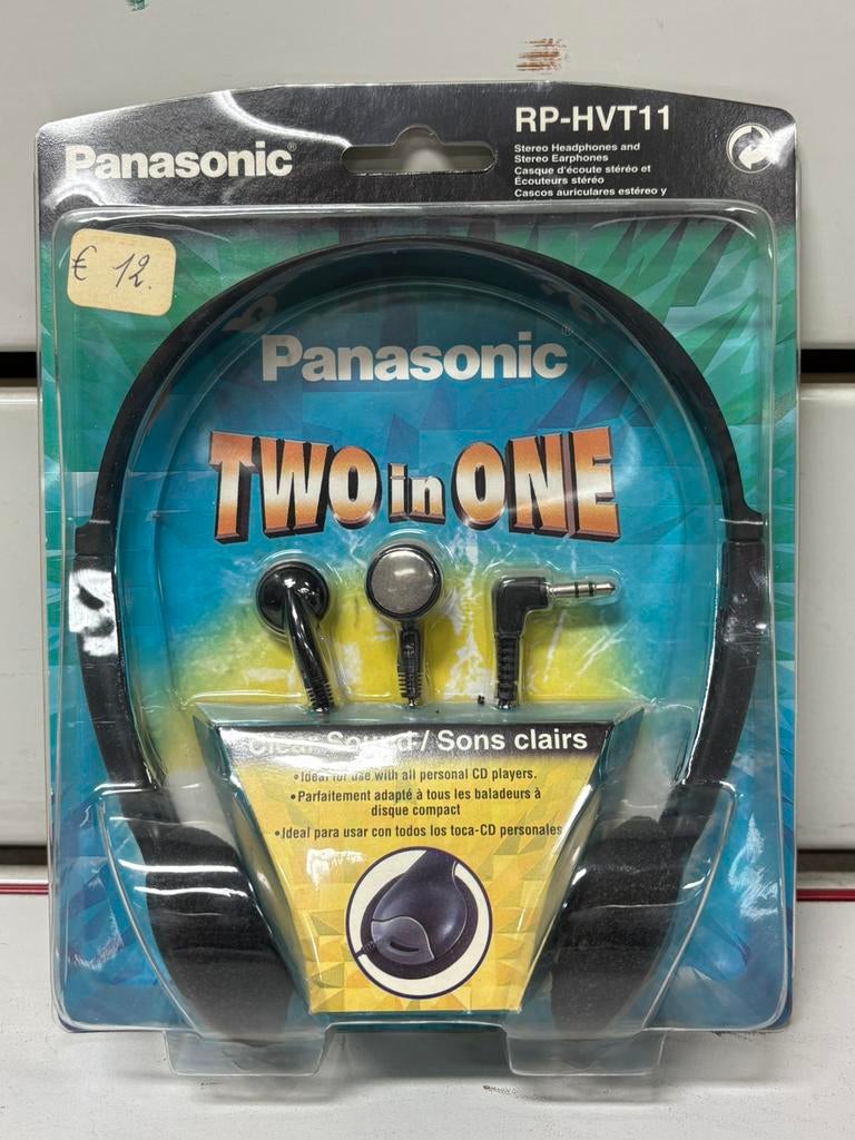 Panasonic RP-HVT11  koptelefoon + oordopjes pakket, Audio, Tv en Foto, Hoofdtelefoons, Zo goed als nieuw, Ophalen of Verzenden