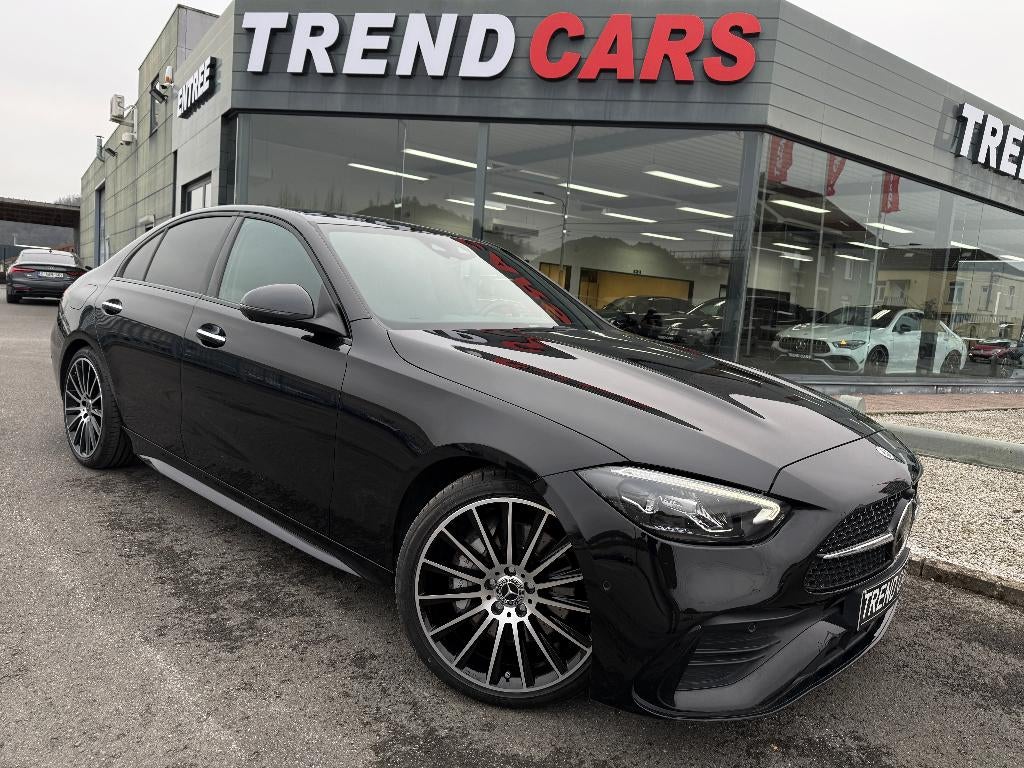 Mercedes C 200D 9G-TRONIC PACK AMG/NIGHT BURM CAM 360 GA.1AN, Auto's, Mercedes-Benz, Automaat, 4 deurs, 4 cilinders, USB