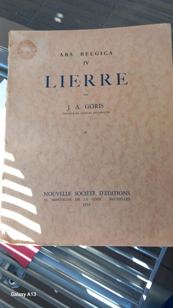 Ars Belgica IV: Lierre, in 1935 uitgegeven door J.A. GORIS, Antiek en Kunst, Ophalen of Verzenden