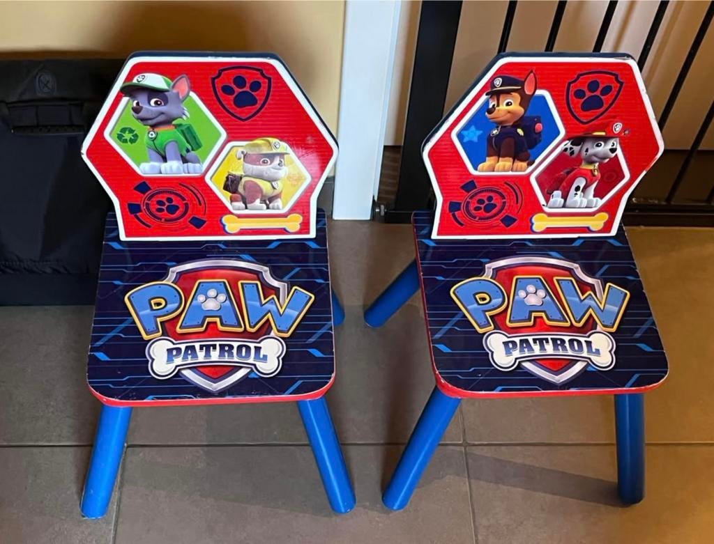 Paw patrol tafel + stoelen, Ophalen, Gebruikt, Tafel(s) en Stoel(en)