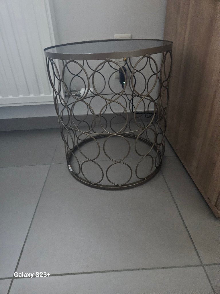 Bijzettafel, Huis en Inrichting, Minder dan 55 cm, Rond, Ophalen, 45 tot 60 cm