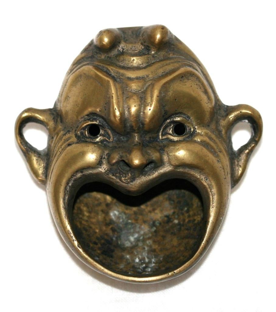 Antiek asbak - Satyr - brons, Ophalen of Verzenden, Brons
