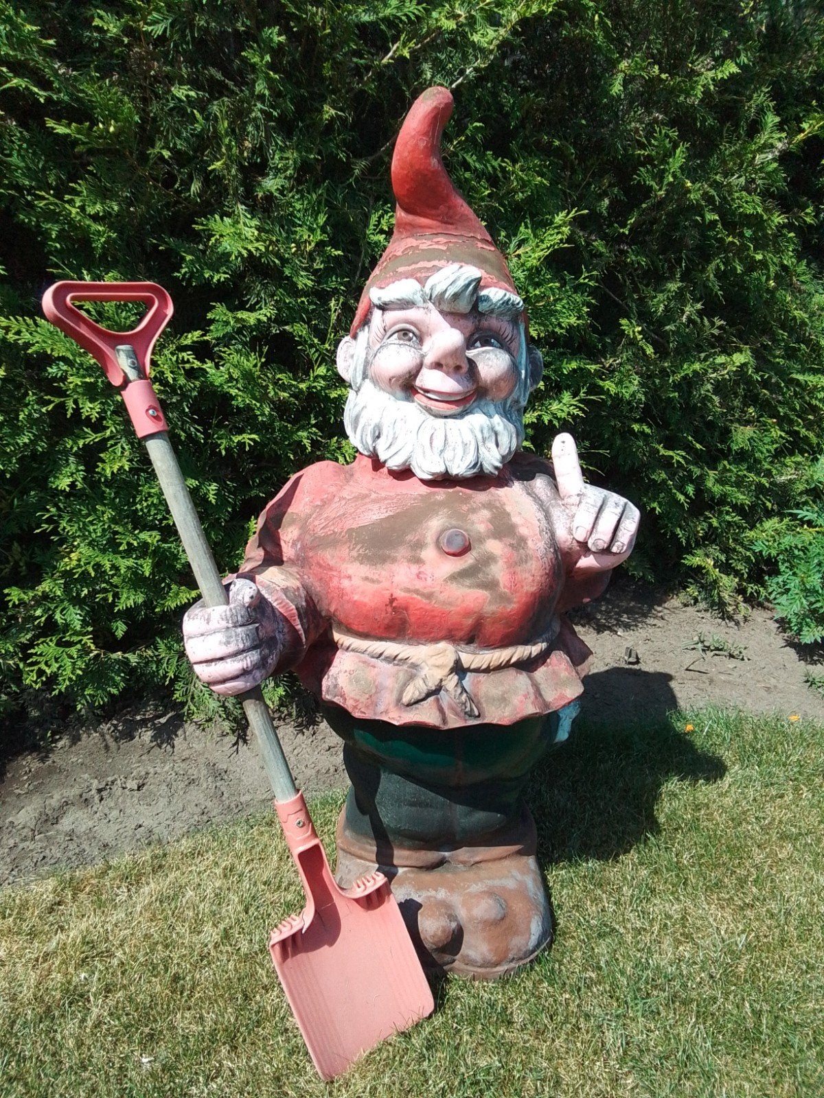 Grote tuinkabouter in harde plastic (geen polyester), Enlèvement, Nain de jardin